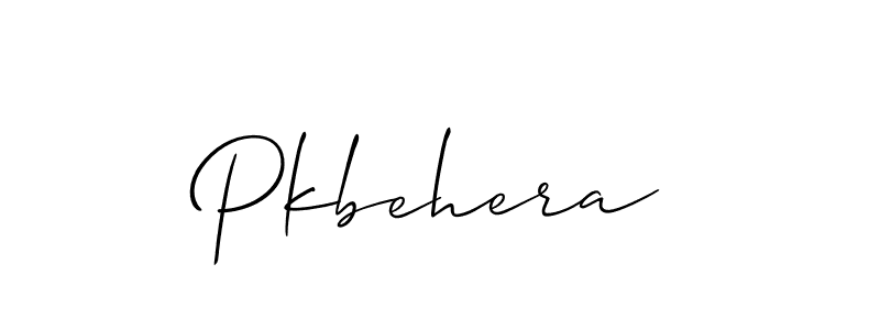 How to make Pkbehera name signature. Use Allison_Script style for creating short signs online. This is the latest handwritten sign. Pkbehera signature style 2 images and pictures png