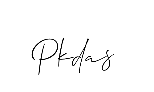 Create a beautiful signature design for name Pkdas. With this signature (Allison_Script) fonts, you can make a handwritten signature for free. Pkdas signature style 2 images and pictures png
