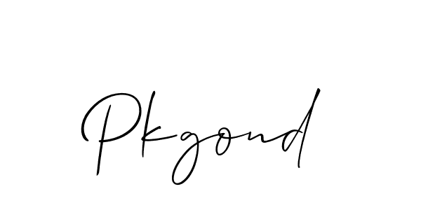 The best way (Allison_Script) to make a short signature is to pick only two or three words in your name. The name Pkgond include a total of six letters. For converting this name. Pkgond signature style 2 images and pictures png
