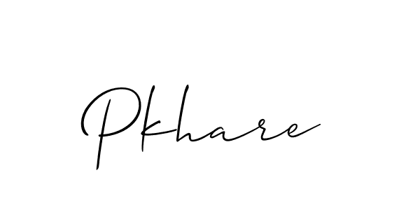 Pkhare stylish signature style. Best Handwritten Sign (Allison_Script) for my name. Handwritten Signature Collection Ideas for my name Pkhare. Pkhare signature style 2 images and pictures png