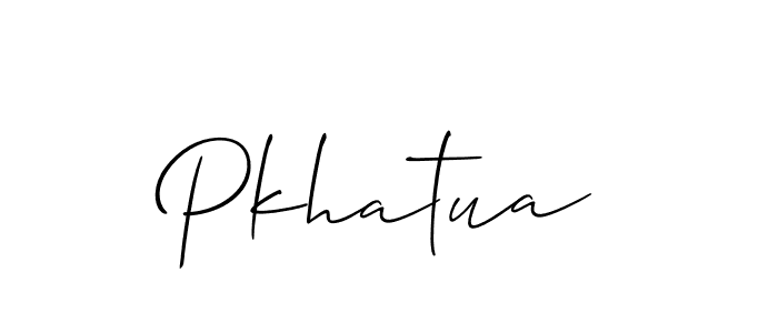 How to Draw Pkhatua signature style? Allison_Script is a latest design signature styles for name Pkhatua. Pkhatua signature style 2 images and pictures png