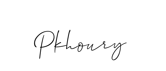 How to Draw Pkhoury signature style? Allison_Script is a latest design signature styles for name Pkhoury. Pkhoury signature style 2 images and pictures png