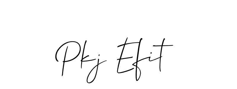 Create a beautiful signature design for name Pkj Efit. With this signature (Allison_Script) fonts, you can make a handwritten signature for free. Pkj Efit signature style 2 images and pictures png