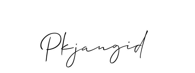 Pkjangid stylish signature style. Best Handwritten Sign (Allison_Script) for my name. Handwritten Signature Collection Ideas for my name Pkjangid. Pkjangid signature style 2 images and pictures png