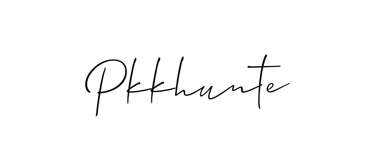 Create a beautiful signature design for name Pkkhunte. With this signature (Allison_Script) fonts, you can make a handwritten signature for free. Pkkhunte signature style 2 images and pictures png