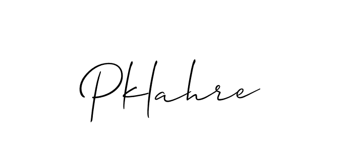 You should practise on your own different ways (Allison_Script) to write your name (Pklahre) in signature. don't let someone else do it for you. Pklahre signature style 2 images and pictures png
