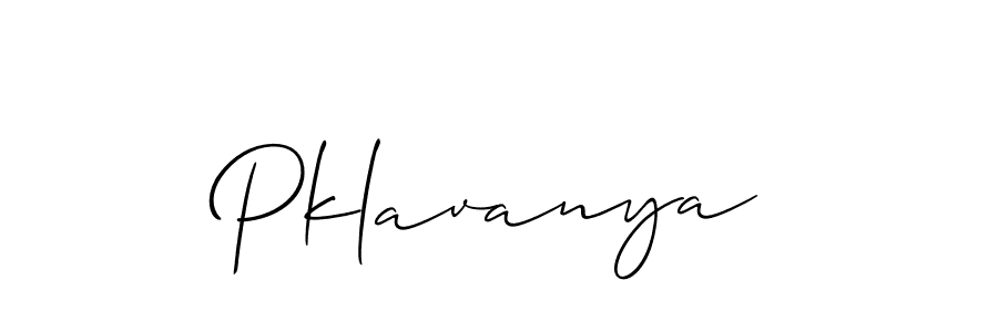 Pklavanya stylish signature style. Best Handwritten Sign (Allison_Script) for my name. Handwritten Signature Collection Ideas for my name Pklavanya. Pklavanya signature style 2 images and pictures png