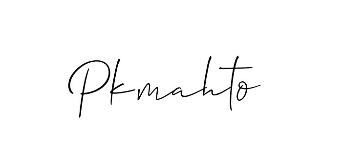 How to make Pkmahto name signature. Use Allison_Script style for creating short signs online. This is the latest handwritten sign. Pkmahto signature style 2 images and pictures png