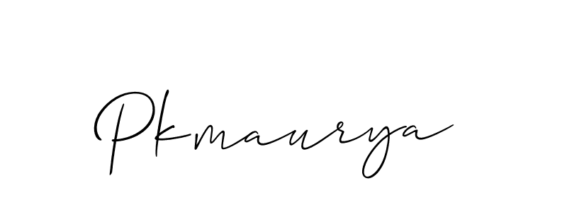 Make a beautiful signature design for name Pkmaurya. With this signature (Allison_Script) style, you can create a handwritten signature for free. Pkmaurya signature style 2 images and pictures png