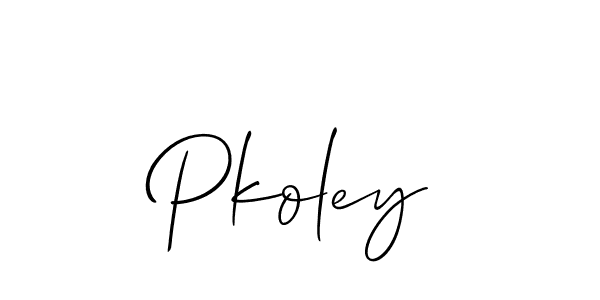 It looks lik you need a new signature style for name Pkoley. Design unique handwritten (Allison_Script) signature with our free signature maker in just a few clicks. Pkoley signature style 2 images and pictures png