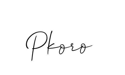 Pkoro stylish signature style. Best Handwritten Sign (Allison_Script) for my name. Handwritten Signature Collection Ideas for my name Pkoro. Pkoro signature style 2 images and pictures png