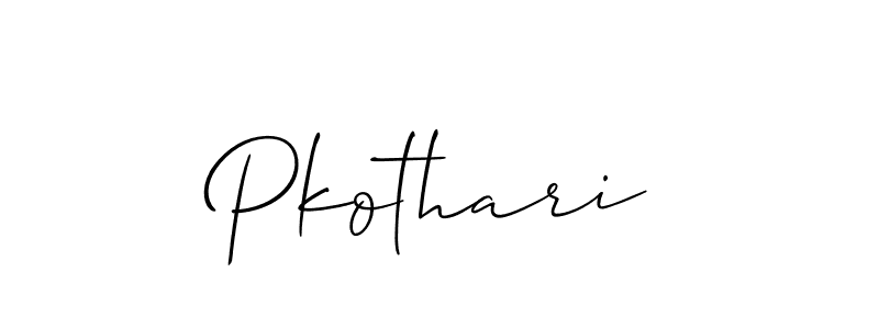 Pkothari stylish signature style. Best Handwritten Sign (Allison_Script) for my name. Handwritten Signature Collection Ideas for my name Pkothari. Pkothari signature style 2 images and pictures png