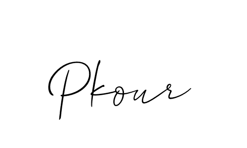 Use a signature maker to create a handwritten signature online. With this signature software, you can design (Allison_Script) your own signature for name Pkour. Pkour signature style 2 images and pictures png