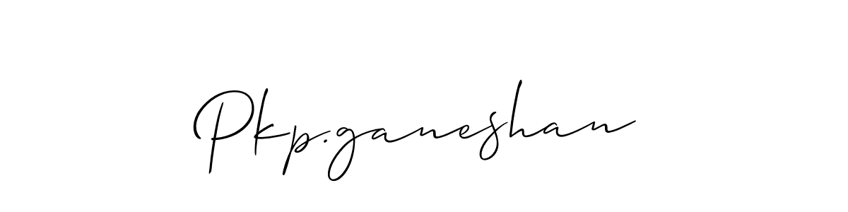 How to make Pkp.ganeshan name signature. Use Allison_Script style for creating short signs online. This is the latest handwritten sign. Pkp.ganeshan signature style 2 images and pictures png