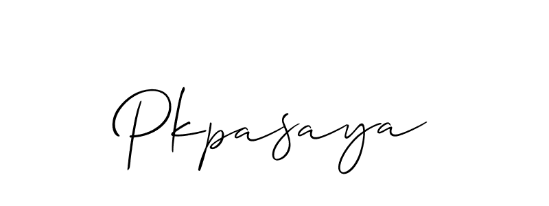 How to make Pkpasaya signature? Allison_Script is a professional autograph style. Create handwritten signature for Pkpasaya name. Pkpasaya signature style 2 images and pictures png
