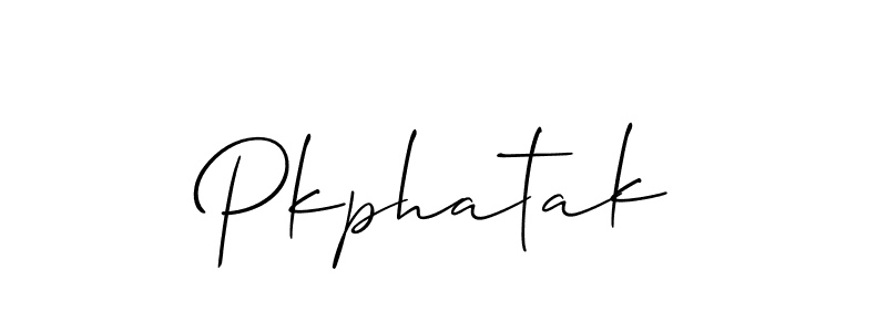 Design your own signature with our free online signature maker. With this signature software, you can create a handwritten (Allison_Script) signature for name Pkphatak. Pkphatak signature style 2 images and pictures png