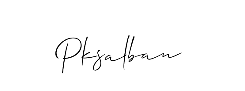 if you are searching for the best signature style for your name Pksalban. so please give up your signature search. here we have designed multiple signature styles  using Allison_Script. Pksalban signature style 2 images and pictures png