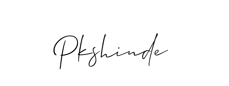 The best way (Allison_Script) to make a short signature is to pick only two or three words in your name. The name Pkshinde include a total of six letters. For converting this name. Pkshinde signature style 2 images and pictures png