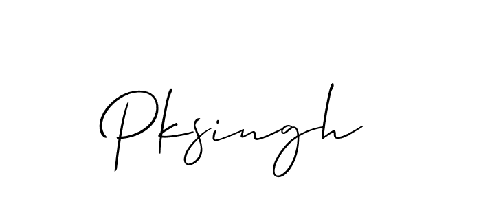 Design your own signature with our free online signature maker. With this signature software, you can create a handwritten (Allison_Script) signature for name Pksingh. Pksingh signature style 2 images and pictures png