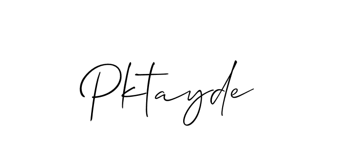 Pktayde stylish signature style. Best Handwritten Sign (Allison_Script) for my name. Handwritten Signature Collection Ideas for my name Pktayde. Pktayde signature style 2 images and pictures png