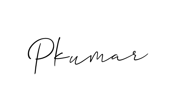 Create a beautiful signature design for name Pkumar. With this signature (Allison_Script) fonts, you can make a handwritten signature for free. Pkumar signature style 2 images and pictures png