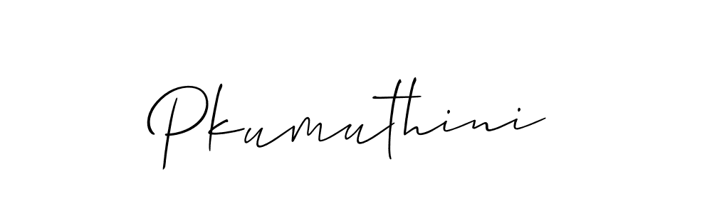 How to make Pkumuthini name signature. Use Allison_Script style for creating short signs online. This is the latest handwritten sign. Pkumuthini signature style 2 images and pictures png