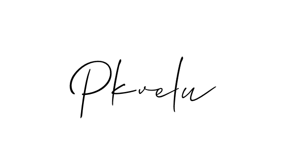 Make a beautiful signature design for name Pkvelu. With this signature (Allison_Script) style, you can create a handwritten signature for free. Pkvelu signature style 2 images and pictures png