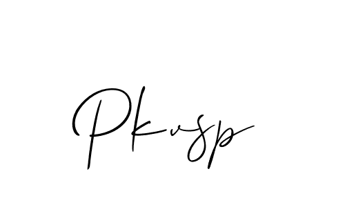 How to make Pkvsp signature? Allison_Script is a professional autograph style. Create handwritten signature for Pkvsp name. Pkvsp signature style 2 images and pictures png