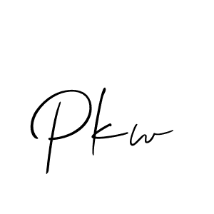 Create a beautiful signature design for name Pkw. With this signature (Allison_Script) fonts, you can make a handwritten signature for free. Pkw signature style 2 images and pictures png