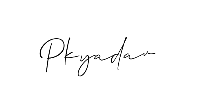 Design your own signature with our free online signature maker. With this signature software, you can create a handwritten (Allison_Script) signature for name Pkyadav. Pkyadav signature style 2 images and pictures png