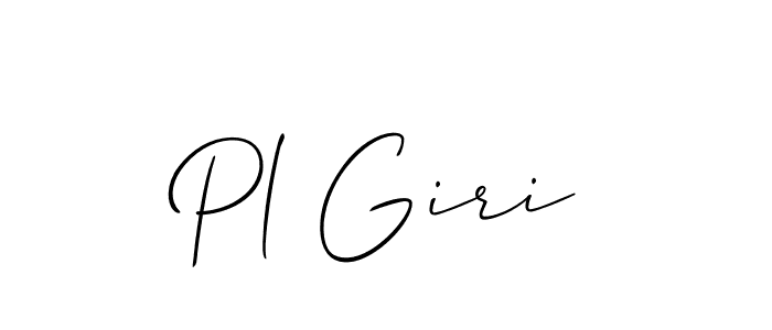 Similarly Allison_Script is the best handwritten signature design. Signature creator online .You can use it as an online autograph creator for name Pl Giri. Pl Giri signature style 2 images and pictures png