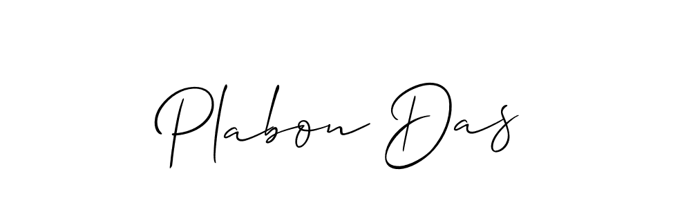 Use a signature maker to create a handwritten signature online. With this signature software, you can design (Allison_Script) your own signature for name Plabon Das. Plabon Das signature style 2 images and pictures png