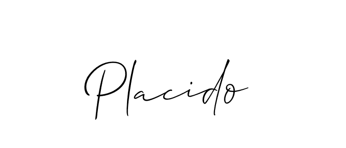 The best way (Allison_Script) to make a short signature is to pick only two or three words in your name. The name Placido include a total of six letters. For converting this name. Placido signature style 2 images and pictures png
