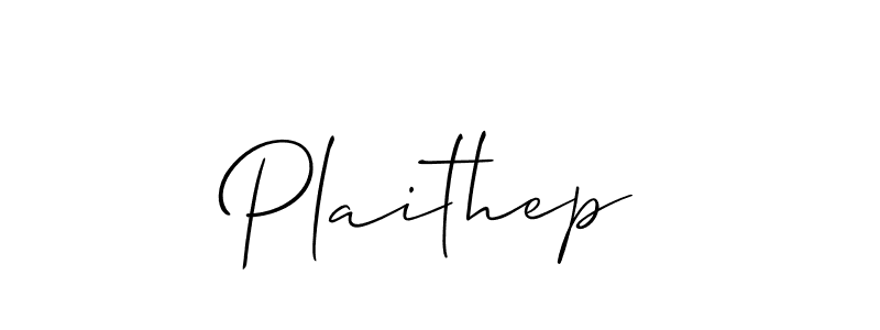 How to make Plaithep name signature. Use Allison_Script style for creating short signs online. This is the latest handwritten sign. Plaithep signature style 2 images and pictures png