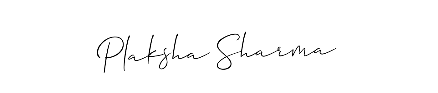 Best and Professional Signature Style for Plaksha Sharma. Allison_Script Best Signature Style Collection. Plaksha Sharma signature style 2 images and pictures png