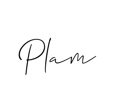 Design your own signature with our free online signature maker. With this signature software, you can create a handwritten (Allison_Script) signature for name Plam. Plam signature style 2 images and pictures png