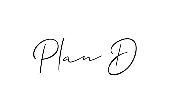 Create a beautiful signature design for name Plan D. With this signature (Allison_Script) fonts, you can make a handwritten signature for free. Plan D signature style 2 images and pictures png