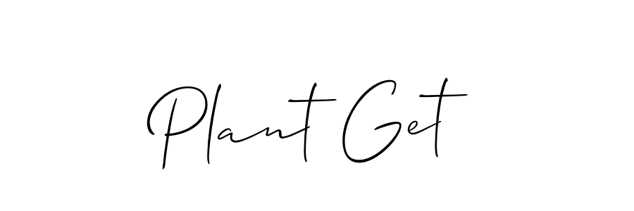 if you are searching for the best signature style for your name Plant Get. so please give up your signature search. here we have designed multiple signature styles  using Allison_Script. Plant Get signature style 2 images and pictures png