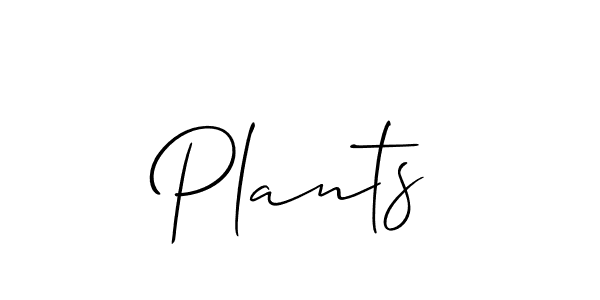 Also we have Plants name is the best signature style. Create professional handwritten signature collection using Allison_Script autograph style. Plants signature style 2 images and pictures png