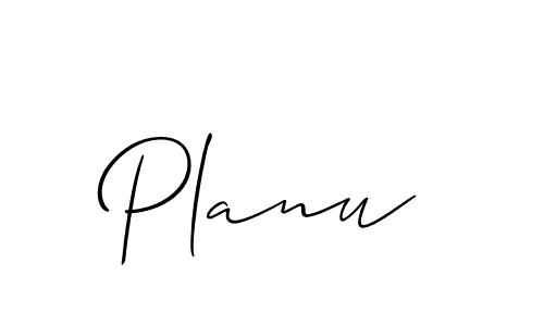 The best way (Allison_Script) to make a short signature is to pick only two or three words in your name. The name Planu include a total of six letters. For converting this name. Planu signature style 2 images and pictures png