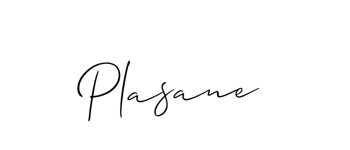 Use a signature maker to create a handwritten signature online. With this signature software, you can design (Allison_Script) your own signature for name Plasane. Plasane signature style 2 images and pictures png