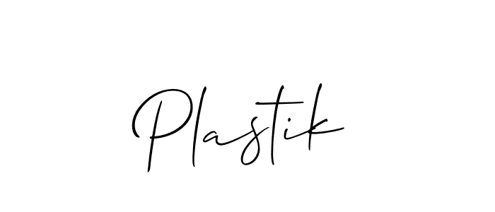 Design your own signature with our free online signature maker. With this signature software, you can create a handwritten (Allison_Script) signature for name Plastik. Plastik signature style 2 images and pictures png