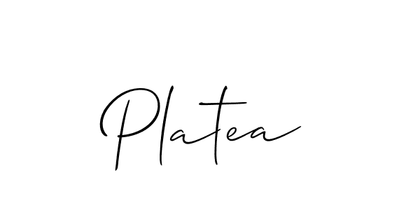 How to make Platea signature? Allison_Script is a professional autograph style. Create handwritten signature for Platea name. Platea signature style 2 images and pictures png