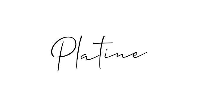 Make a beautiful signature design for name Platine. With this signature (Allison_Script) style, you can create a handwritten signature for free. Platine signature style 2 images and pictures png