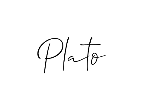 Best and Professional Signature Style for Plato. Allison_Script Best Signature Style Collection. Plato signature style 2 images and pictures png