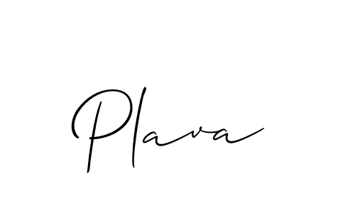 Use a signature maker to create a handwritten signature online. With this signature software, you can design (Allison_Script) your own signature for name Plava. Plava signature style 2 images and pictures png