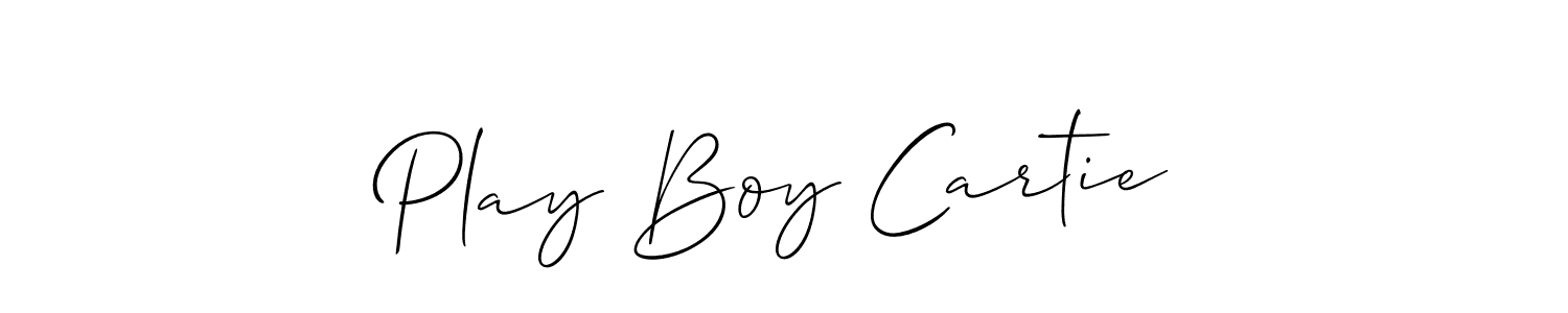 You should practise on your own different ways (Allison_Script) to write your name (Play Boy Cartie) in signature. don't let someone else do it for you. Play Boy Cartie signature style 2 images and pictures png