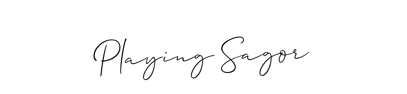 Playing Sagor stylish signature style. Best Handwritten Sign (Allison_Script) for my name. Handwritten Signature Collection Ideas for my name Playing Sagor. Playing Sagor signature style 2 images and pictures png