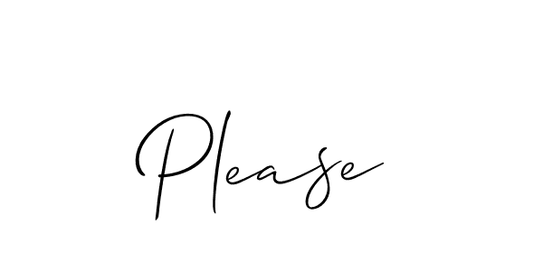 How to make Please signature? Allison_Script is a professional autograph style. Create handwritten signature for Please name. Please signature style 2 images and pictures png