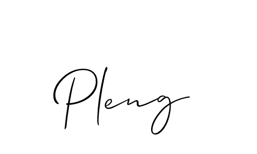 Design your own signature with our free online signature maker. With this signature software, you can create a handwritten (Allison_Script) signature for name Pleng. Pleng signature style 2 images and pictures png